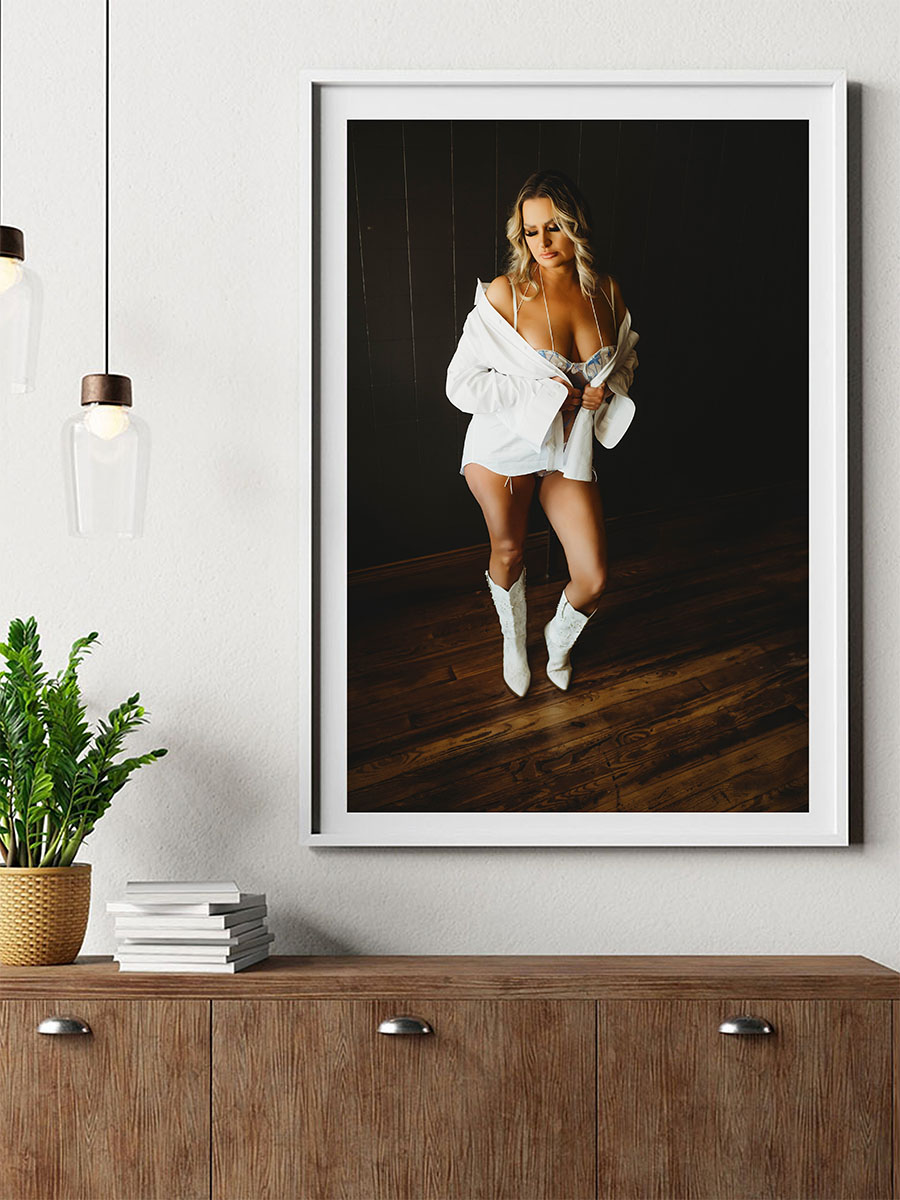 Boudoir wall art by Boudoir By Amy Gilmore